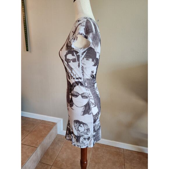 Super Model Women's Bodycon Dress Rhinestones 90's - Picture 3 of 9